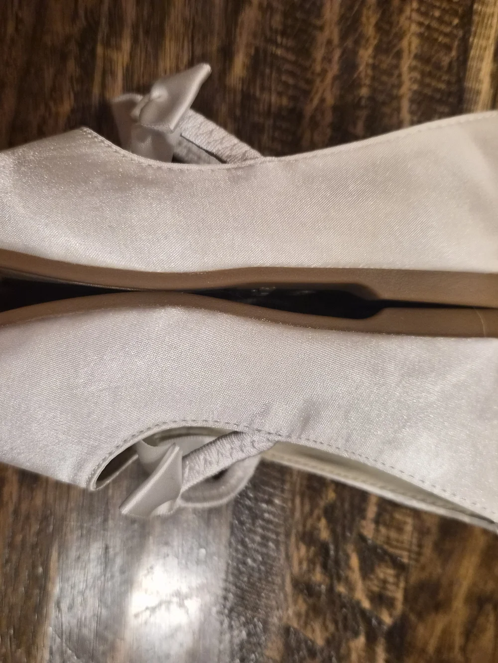 Dream Pairs Girls Creme Satin Bow Mary Jane Flats W Bows Sz 8 Toddler